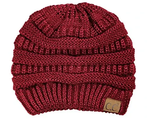 C.C Trendy Warm Chunky Soft Stretch Cable Knit Beanie 