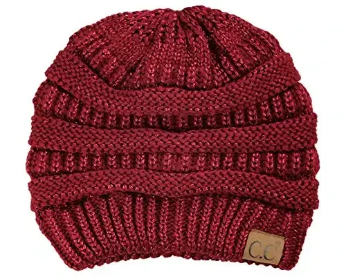 C.C Trendy Warm Chunky Soft Stretch Cable Knit Beanie - 1