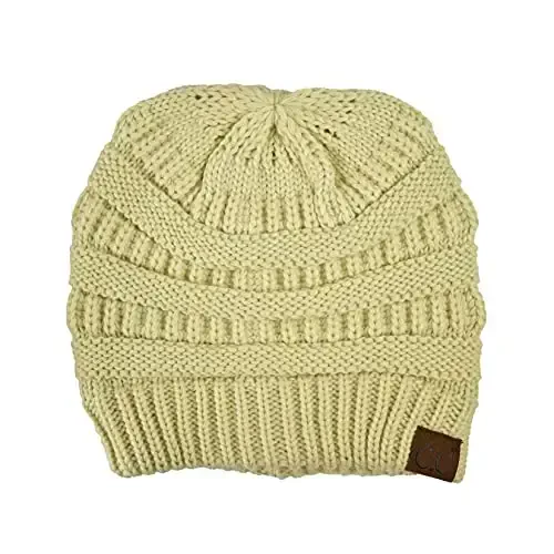 C.C Trendy Warm Chunky Soft Stretch Cable Knit Beanie - 1