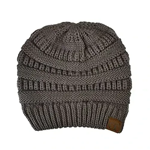 C.C Trendy Warm Chunky Soft Stretch Cable Knit Beanie - 1