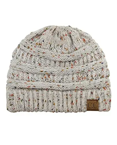 C.C Trendy Warm Chunky Soft Stretch Cable Knit Beanie - C.C