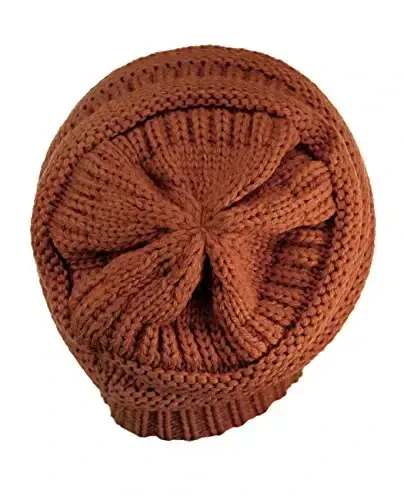 C.C Trendy Warm Chunky Soft Stretch Cable Knit Beanie - 3