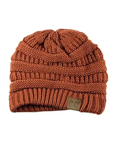 C.C Trendy Warm Chunky Soft Stretch Cable Knit Beanie - 4