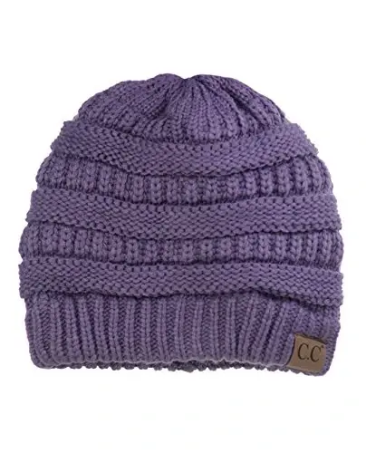 C.C Trendy Warm Chunky Soft Stretch Cable Knit Beanie - 4