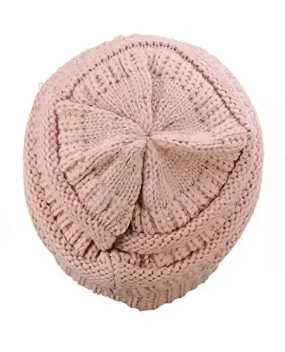 C.C Trendy Warm Chunky Soft Stretch Cable Knit Beanie - 3