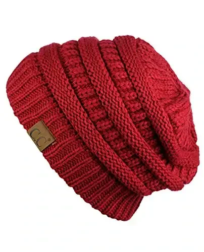 C.C Trendy Warm Chunky Soft Stretch Cable Knit Beanie - 2