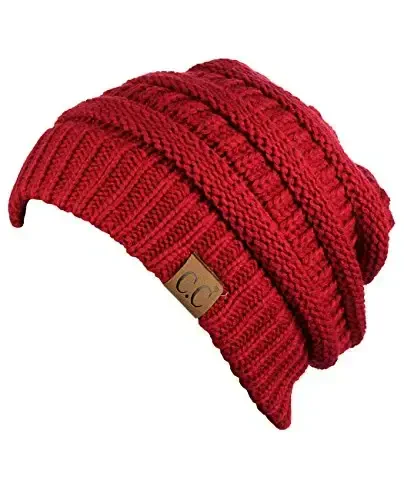 C.C Trendy Warm Chunky Soft Stretch Cable Knit Beanie - 3