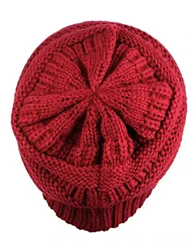C.C Trendy Warm Chunky Soft Stretch Cable Knit Beanie - 4