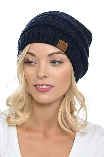 C.C Trendy Warm Chunky Soft Stretch Cable Knit Beanie - 2