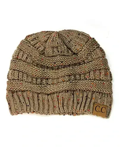 C.C Trendy Warm Chunky Soft Stretch Cable Knit Beanie 