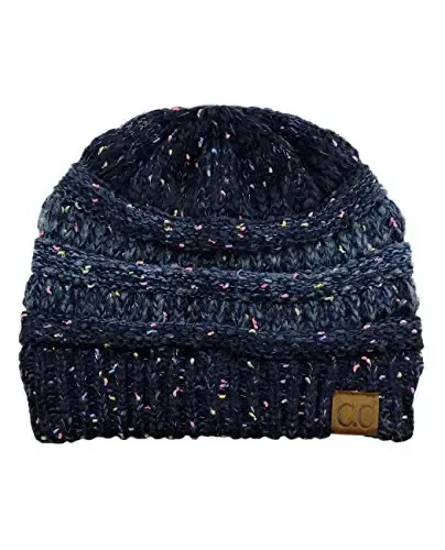 C.C Trendy Warm Chunky Soft Stretch Cable Knit Beanie - 1