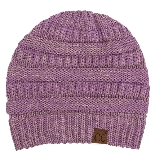 C.C Trendy Warm Chunky Soft Stretch Cable Knit Beanie - C.C