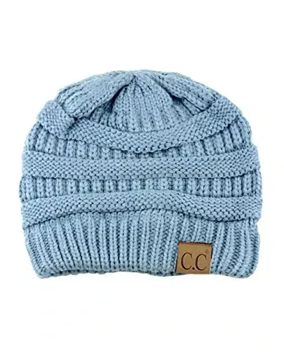 C.C Trendy Warm Chunky Soft Stretch Cable Knit Beanie - 4