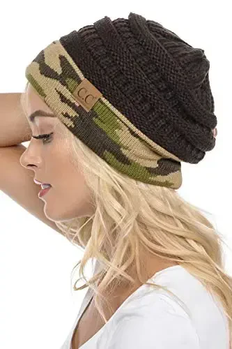 C.C Trendy Warm Chunky Soft Stretch Cable Knit Beanie - 2