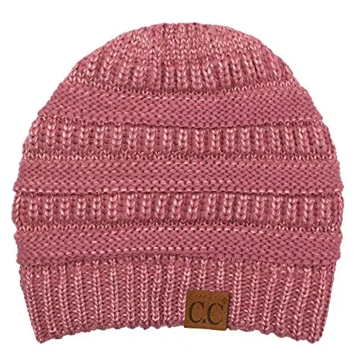 C.C Trendy Warm Chunky Soft Stretch Cable Knit Beanie - 1