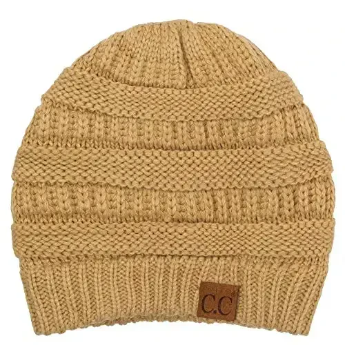 C.C Trendy Warm Chunky Soft Stretch Cable Knit Beanie - 1
