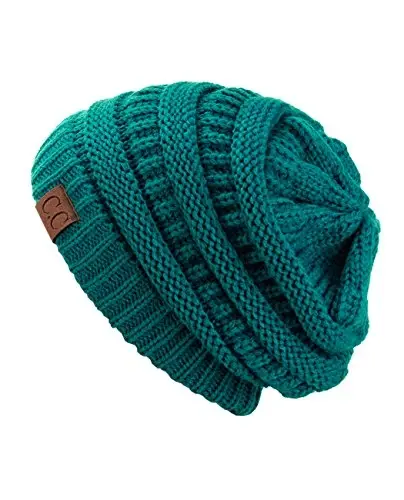 C.C Trendy Warm Chunky Soft Stretch Cable Knit Beanie 