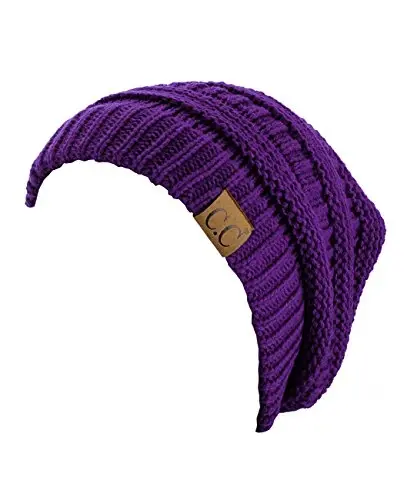 C.C Trendy Warm Chunky Soft Stretch Cable Knit Beanie - 2