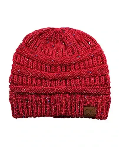 C.C Trendy Warm Chunky Soft Stretch Cable Knit Beanie - 1