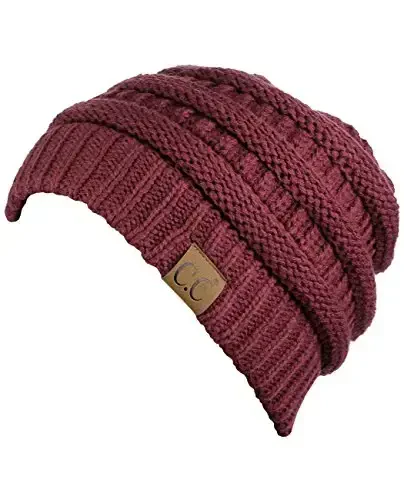 C.C Trendy Warm Chunky Soft Stretch Cable Knit Beanie - 3