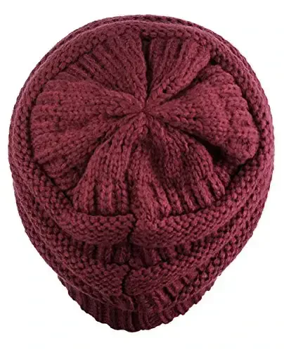 C.C Trendy Warm Chunky Soft Stretch Cable Knit Beanie - 4
