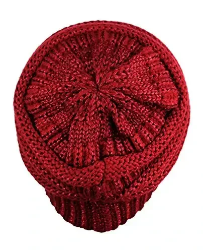 C.C Trendy Warm Chunky Soft Stretch Cable Knit Beanie - 4