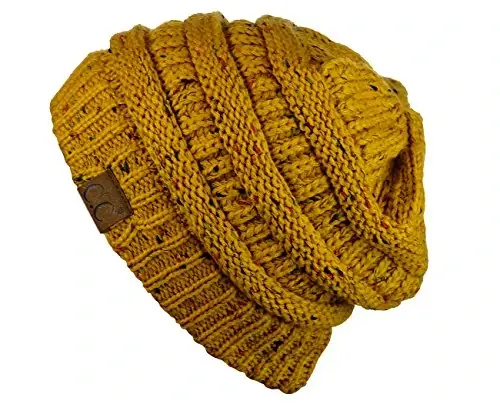 C.C Trendy Warm Chunky Soft Stretch Cable Knit Beanie - 3