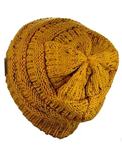 C.C Trendy Warm Chunky Soft Stretch Cable Knit Beanie - 4