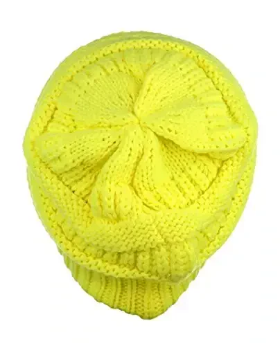 C.C Trendy Warm Chunky Soft Stretch Cable Knit Beanie - 3