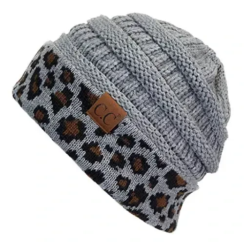 C.C Trendy Warm Chunky Soft Stretch Cable Knit Beanie - C.C