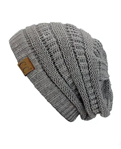 C.C Trendy Warm Chunky Soft Stretch Cable Knit Beanie 
