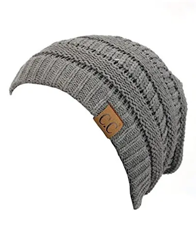 C.C Trendy Warm Chunky Soft Stretch Cable Knit Beanie - 2