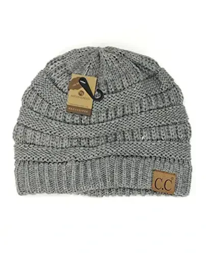 C.C Trendy Warm Chunky Soft Stretch Cable Knit Beanie - 4