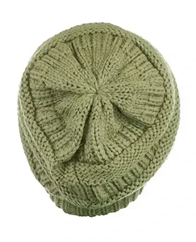 C.C Trendy Warm Chunky Soft Stretch Cable Knit Beanie - 4