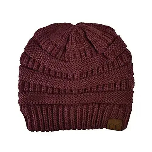 C.C Trendy Warm Chunky Soft Stretch Cable Knit Beanie - 1