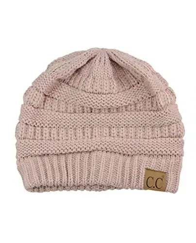 C.C Trendy Warm Chunky Soft Stretch Cable Knit Beanie - 1