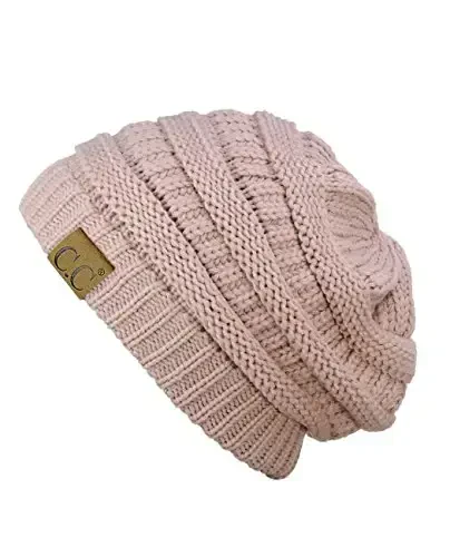 C.C Trendy Warm Chunky Soft Stretch Cable Knit Beanie - 2