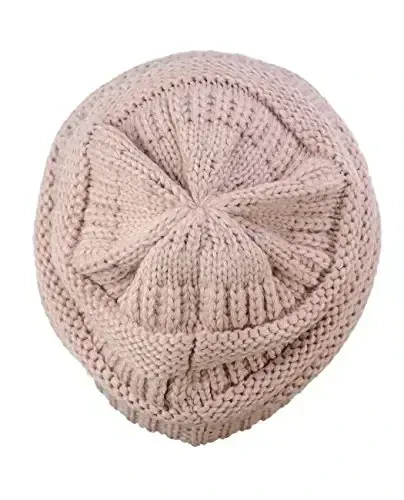 C.C Trendy Warm Chunky Soft Stretch Cable Knit Beanie - 3