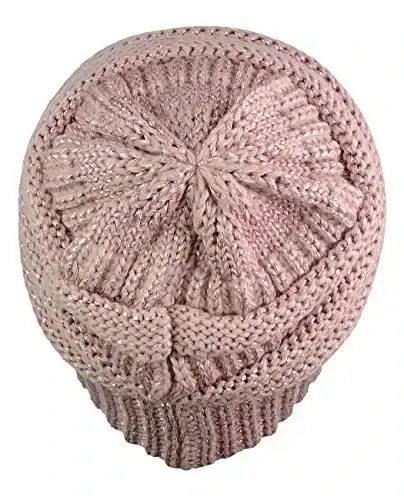 C.C Trendy Warm Chunky Soft Stretch Cable Knit Beanie - 4