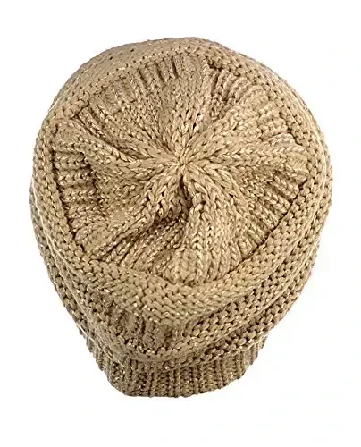 C.C Trendy Warm Chunky Soft Stretch Cable Knit Beanie - 3