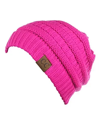 C.C Trendy Warm Chunky Soft Stretch Cable Knit Beanie - 2
