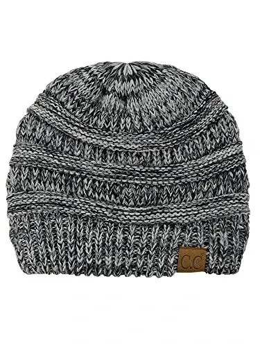 C.C Trendy Warm Chunky Soft Stretch Cable Knit Beanie 