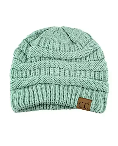 C.C Trendy Warm Chunky Soft Stretch Cable Knit Beanie - 4