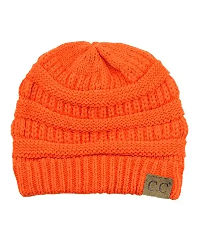 C.C Trendy Warm Chunky Soft Stretch Cable Knit Beanie - 4