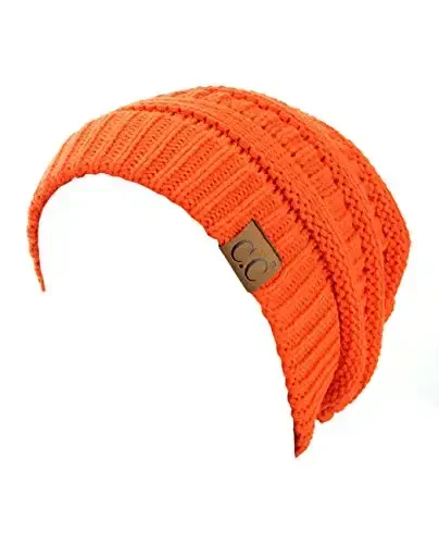 C.C Trendy Warm Chunky Soft Stretch Cable Knit Beanie - 2