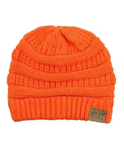 C.C Trendy Warm Chunky Soft Stretch Cable Knit Beanie - 4
