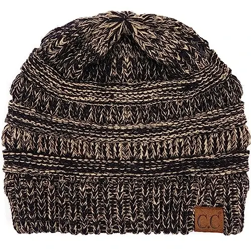 C.C Trendy Warm Chunky Soft Stretch Cable Knit Beanie - 1