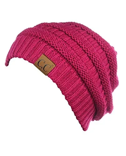 C.C Trendy Warm Chunky Soft Stretch Cable Knit Beanie - 2