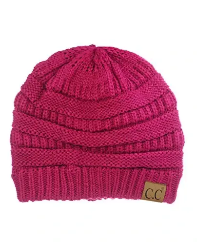 C.C Trendy Warm Chunky Soft Stretch Cable Knit Beanie - 4