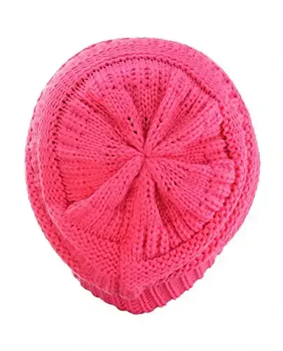 C.C Trendy Warm Chunky Soft Stretch Cable Knit Beanie - 3